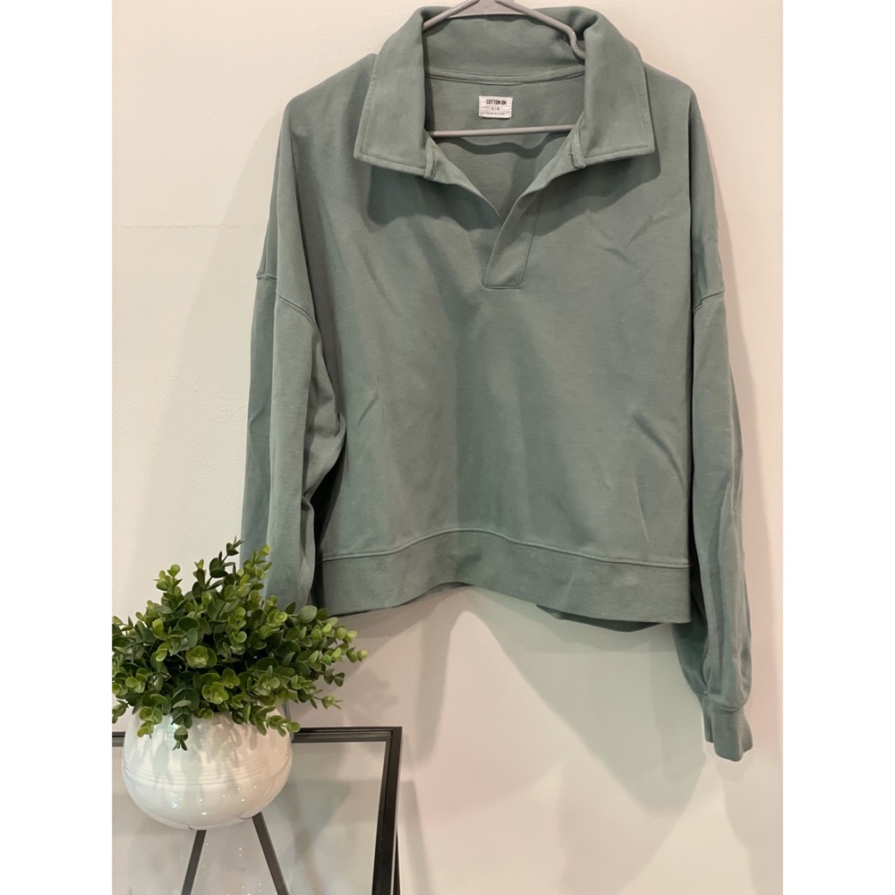 Cotton Collar Pull-Over Sweater